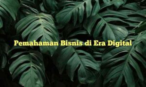 Pemahaman Bisnis di Era Digital